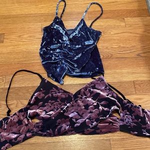 2 velvet going out tops